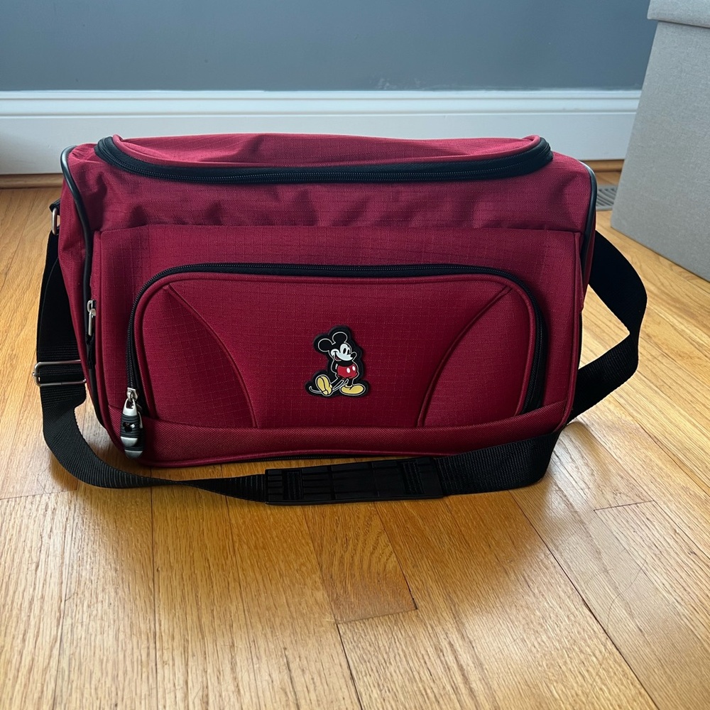 Vintage Disney crossbody luggage bag red
